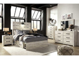 (Online Special Price) Cambeck Whitewash Full Panel Bedroom Set w/ 2 Storage Drawers - Ornate Home