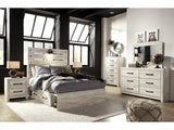 (Online Special Price) Cambeck Whitewash Full Panel Bedroom Set w/ 4 Storage Drawers - Ornate Home