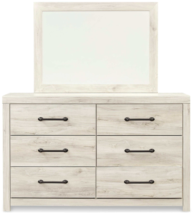 (Online Special Price) Cambeck Whitewash Twin Panel Bedroom Set w/ 4 Storage Drawers - Ornate Home