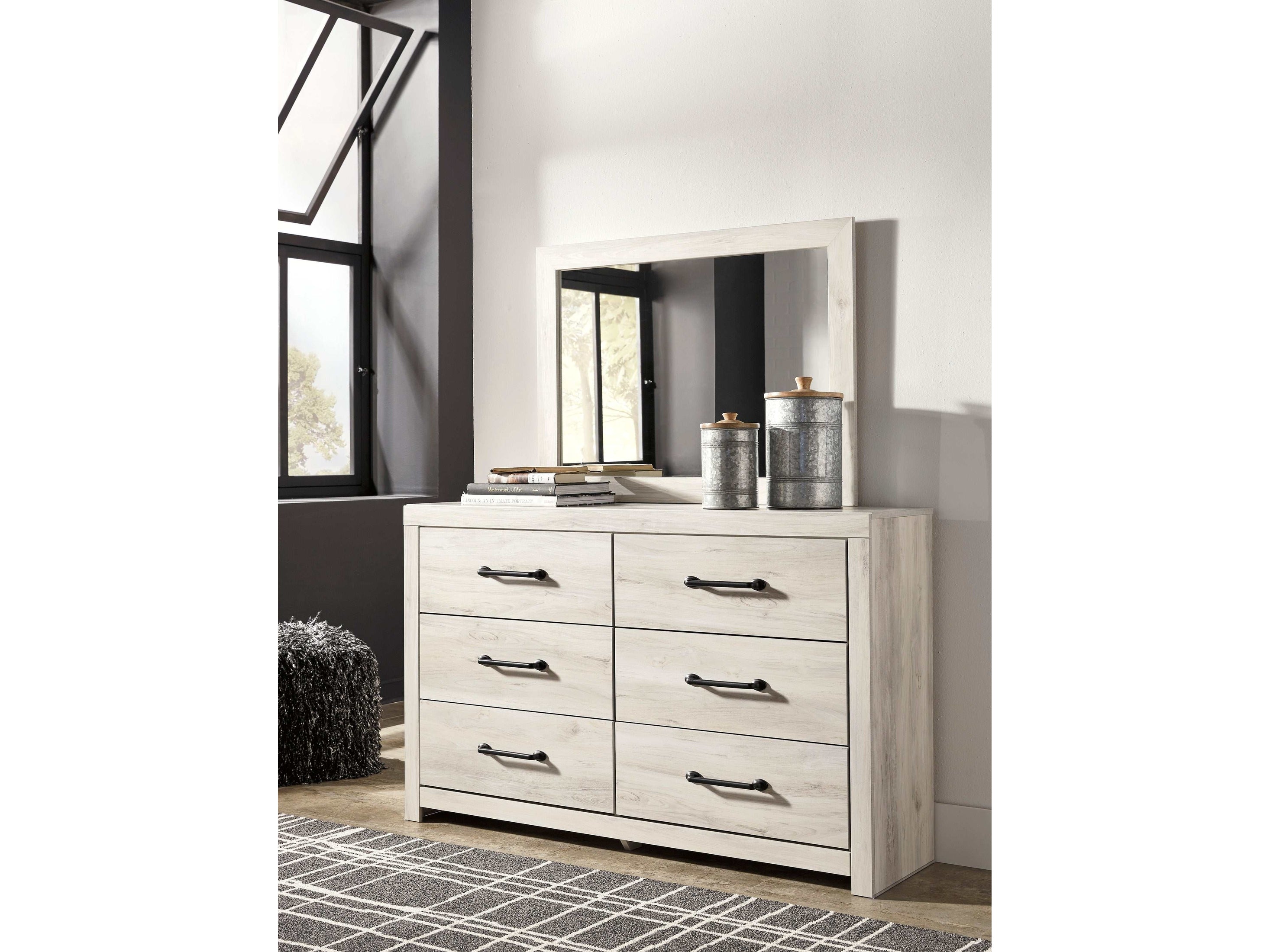 (Online Special Price) Cambeck Whitewash Full Panel Bedroom Set w/ 2 Storage Drawers - Ornate Home