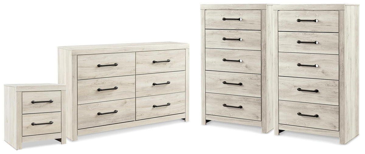 Cambeck Whitewash Dresser, 2 Chests and 1 Nightstand (Online Special Price)
