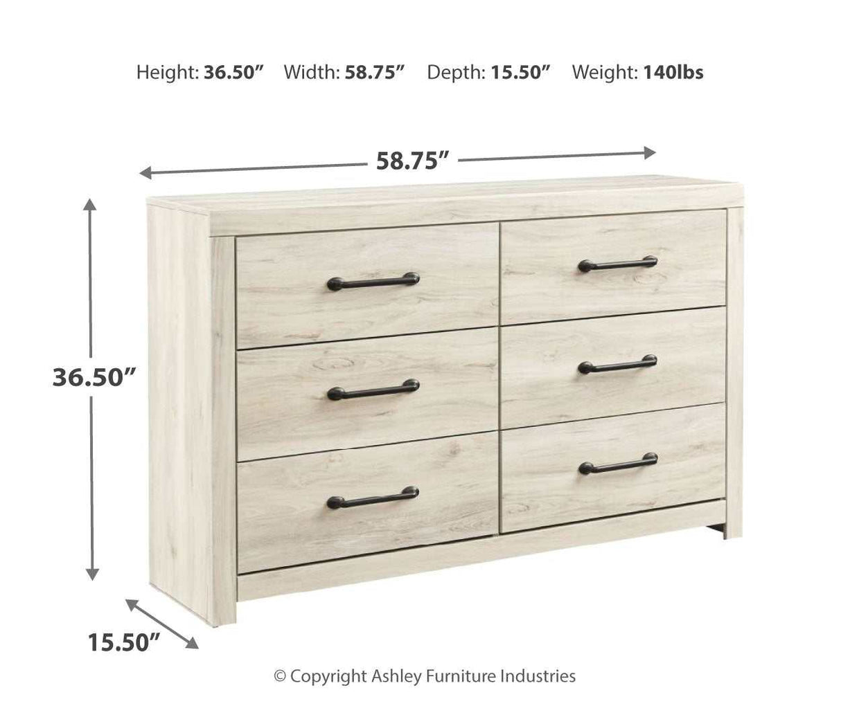 Cambeck Whitewash Dresser - Ornate Home