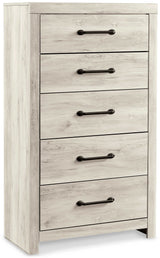 (Online Special Price) Cambeck Whitewash Queen Panel Bedroom Set w/ 2 Storage Drawers - Ornate Home