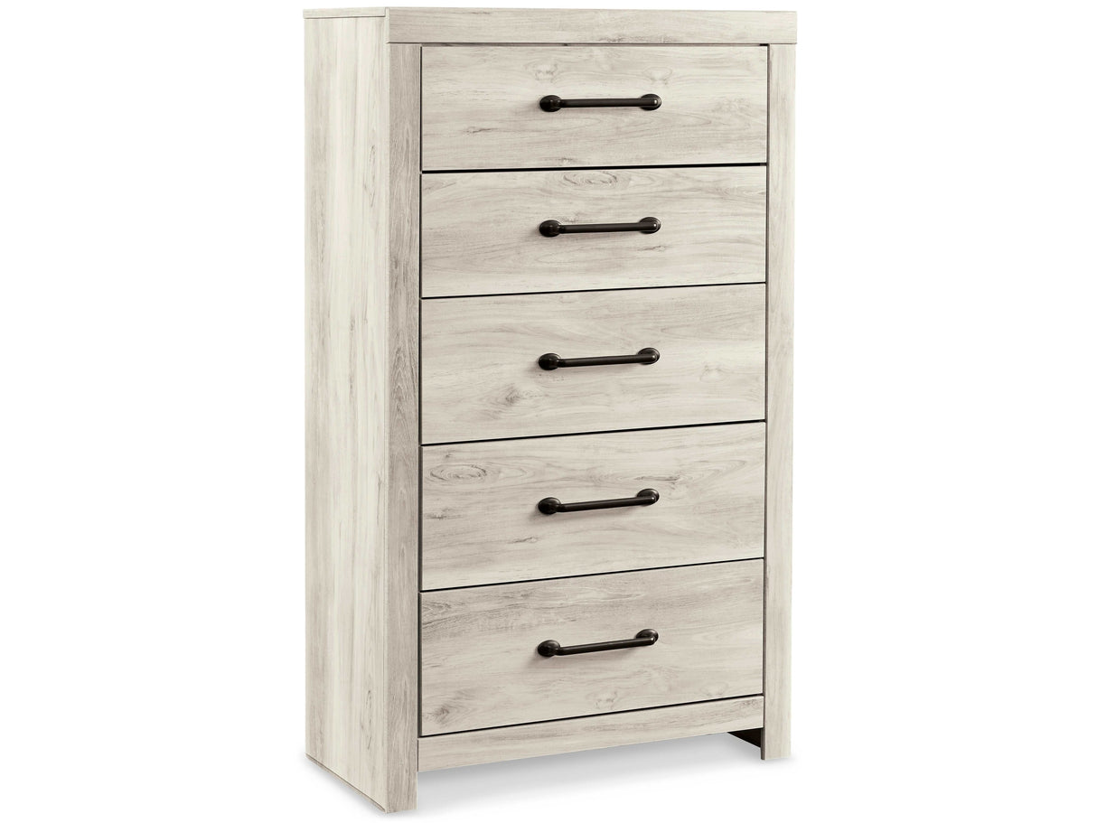 (Online Special Price) Cambeck Whitewash Full Panel Bedroom Set w/ 2 Storage Drawers - Ornate Home