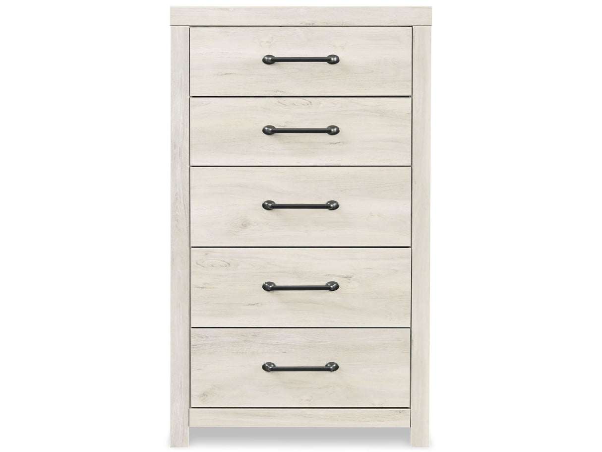 (Online Special Price) Cambeck Whitewash Full Panel Bedroom Set w/ 2 Storage Drawers - Ornate Home