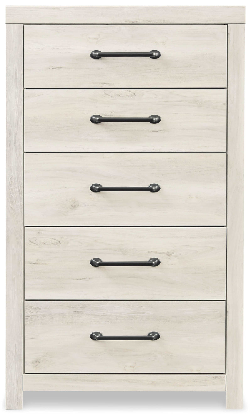 (Online Special Price) Cambeck Whitewash Twin Panel Bedroom Set w/ 2 Storage Drawers - Ornate Home