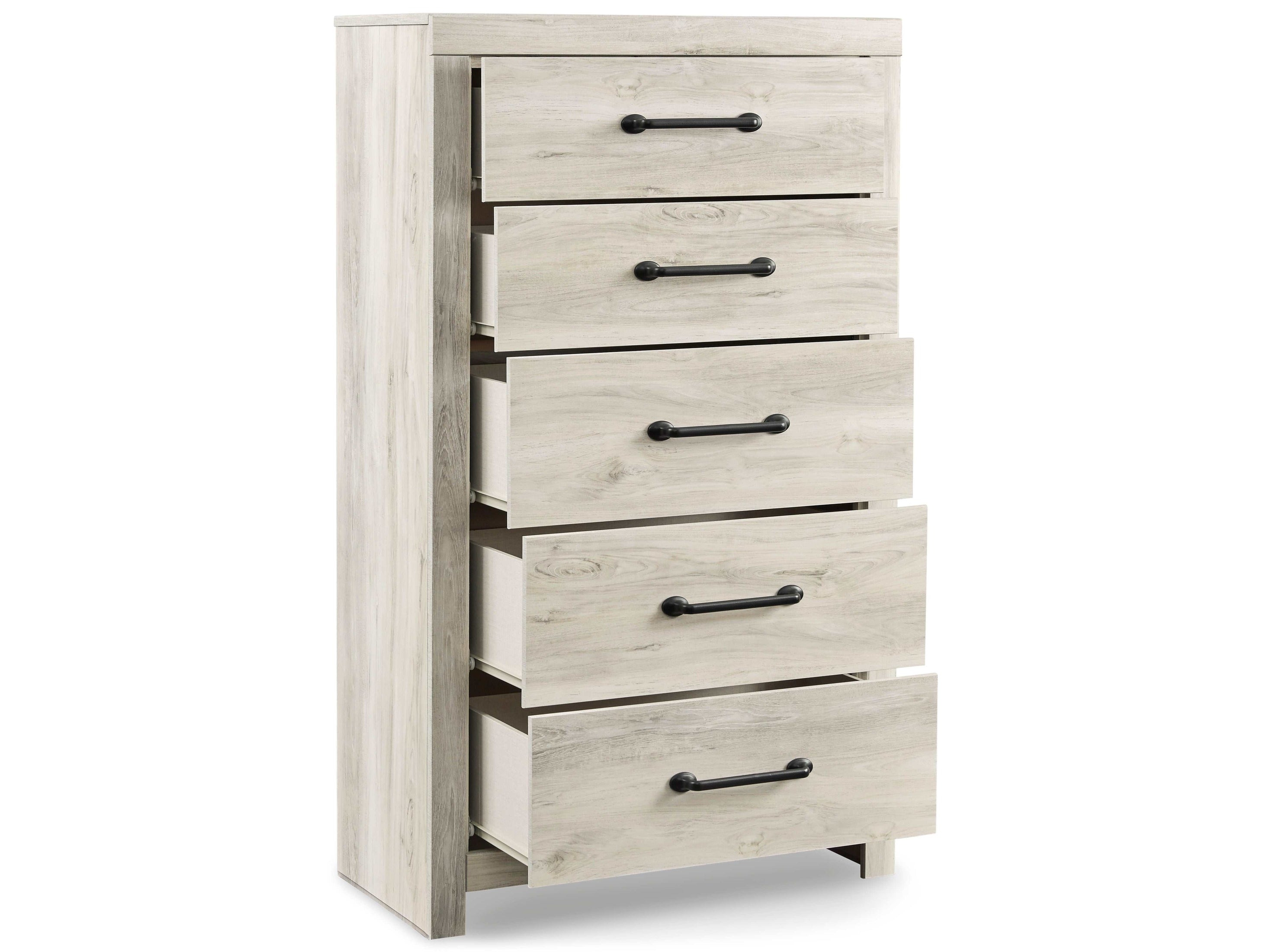 (Online Special Price) Cambeck Whitewash Full Panel Bedroom Set w/ 2 Storage Drawers - Ornate Home