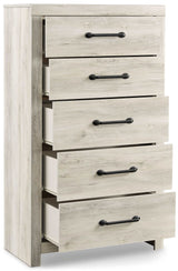 (Online Special Price) Cambeck Whitewash Twin Panel Bedroom Set w/ 4 Storage Drawers - Ornate Home