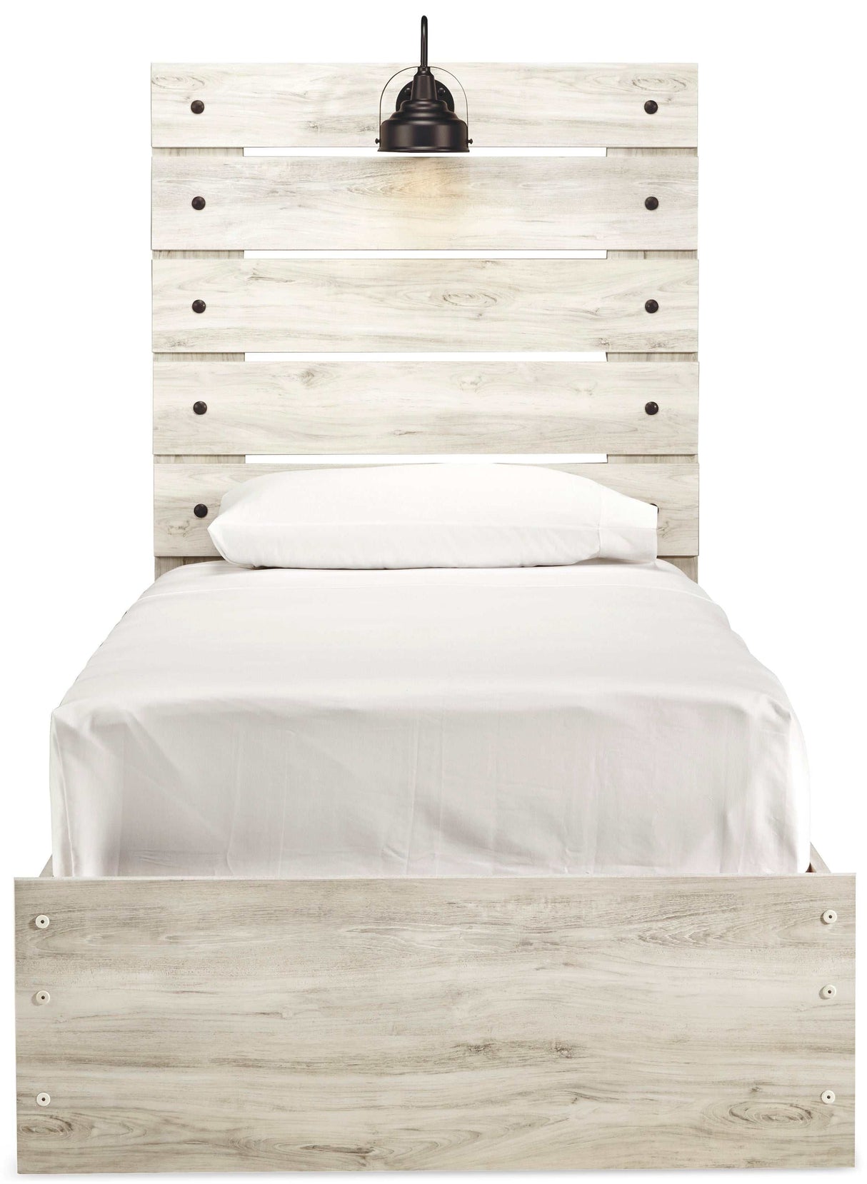 Cambeck Whitewash Twin Panel Bed - Ornate Home