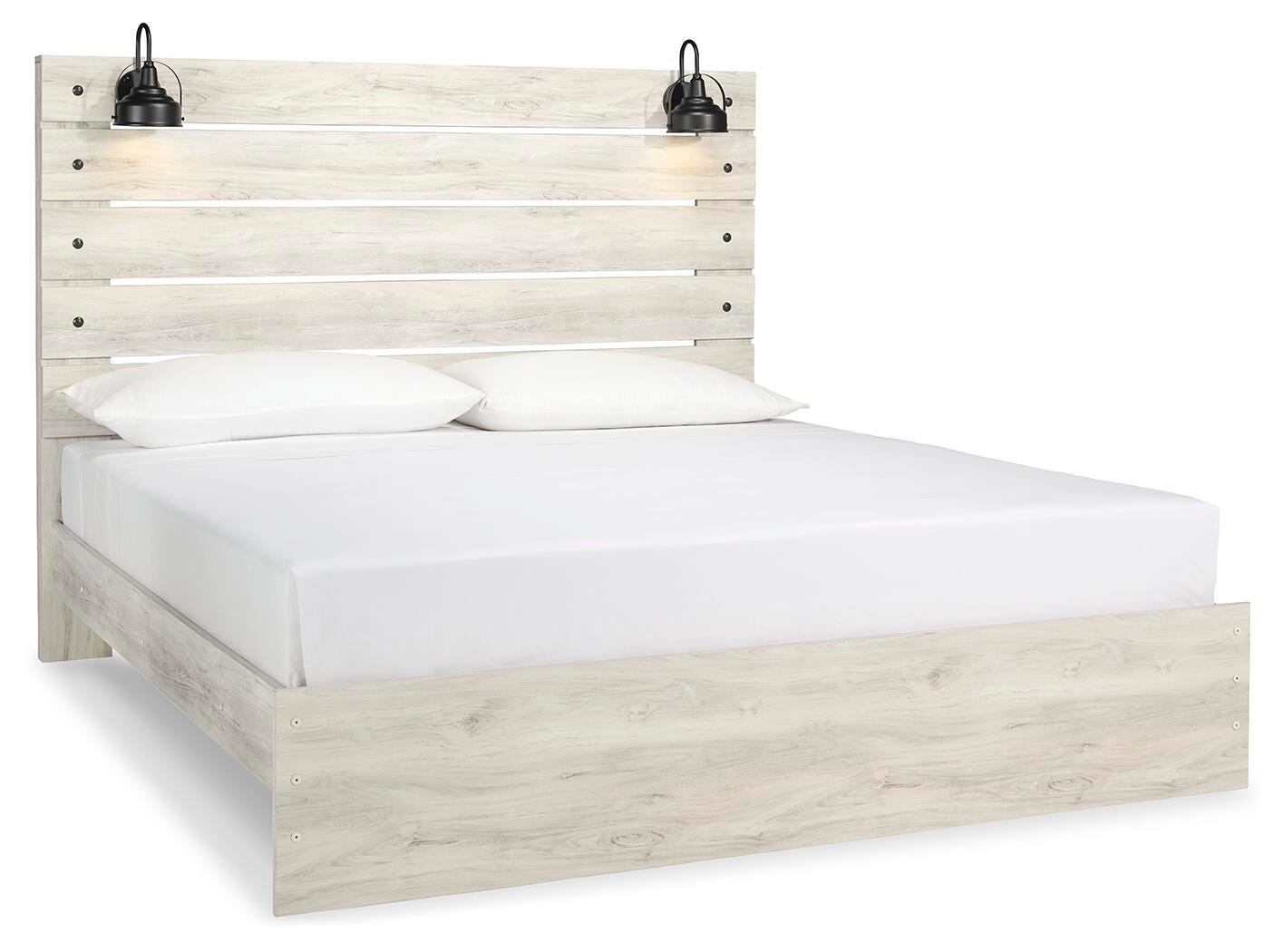 Cambeck Whitewash King Panel Bed, Dresser and 2 Nightstands (Online Special Price)