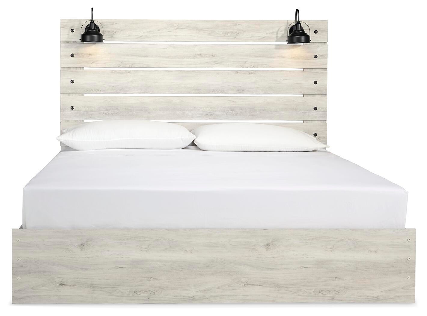 Cambeck Whitewash King Panel Bed, Dresser and 2 Nightstands (Online Special Price)