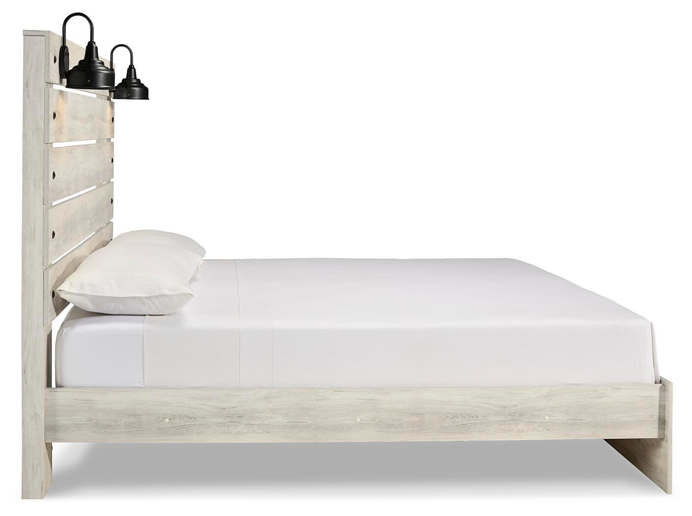Cambeck Whitewash King Panel Bed, Dresser and 2 Nightstands (Online Special Price)