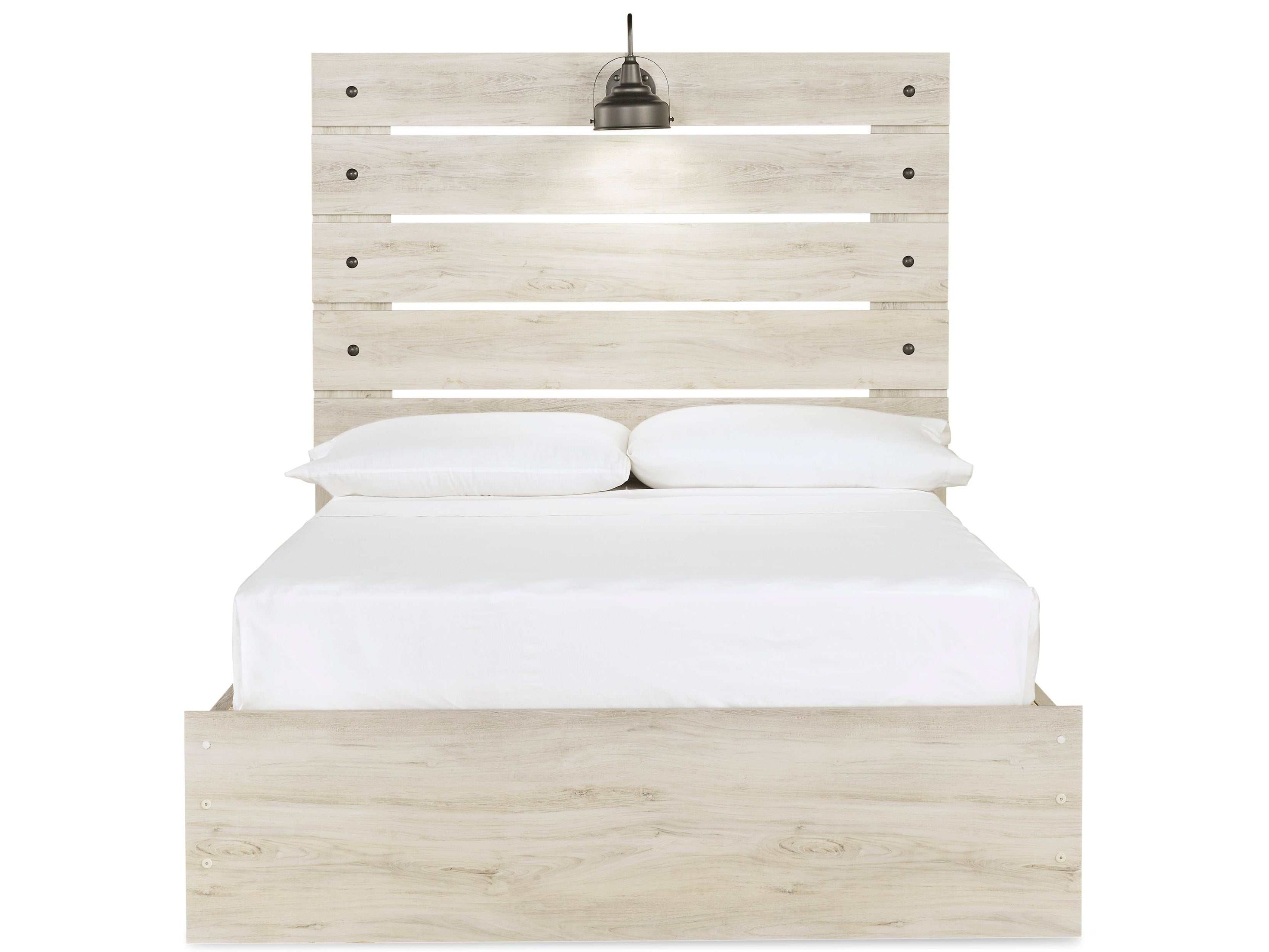 (Online Special Price) Cambeck Whitewash Full Panel Bedroom Set w/ 2 Storage Drawers - Ornate Home