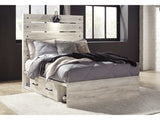 (Online Special Price) Cambeck Whitewash Full Panel Bedroom Set w/ 2 Storage Drawers - Ornate Home