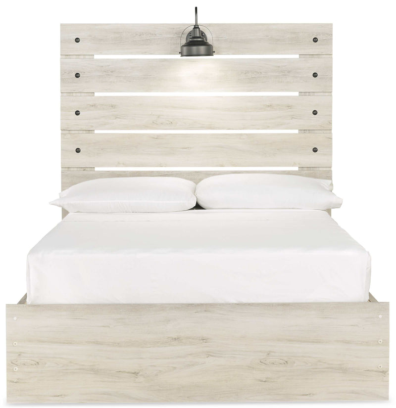 (Online Special Price) Cambeck Whitewash Full Panel Bed w/ 4 Storage Drawers - Ornate Home