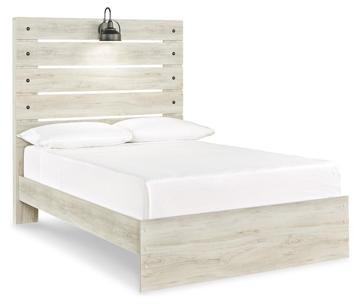 Cambeck Whitewash Full Panel Bed, Dresser, Mirror and 2 Nightstands (Online Special Price)
