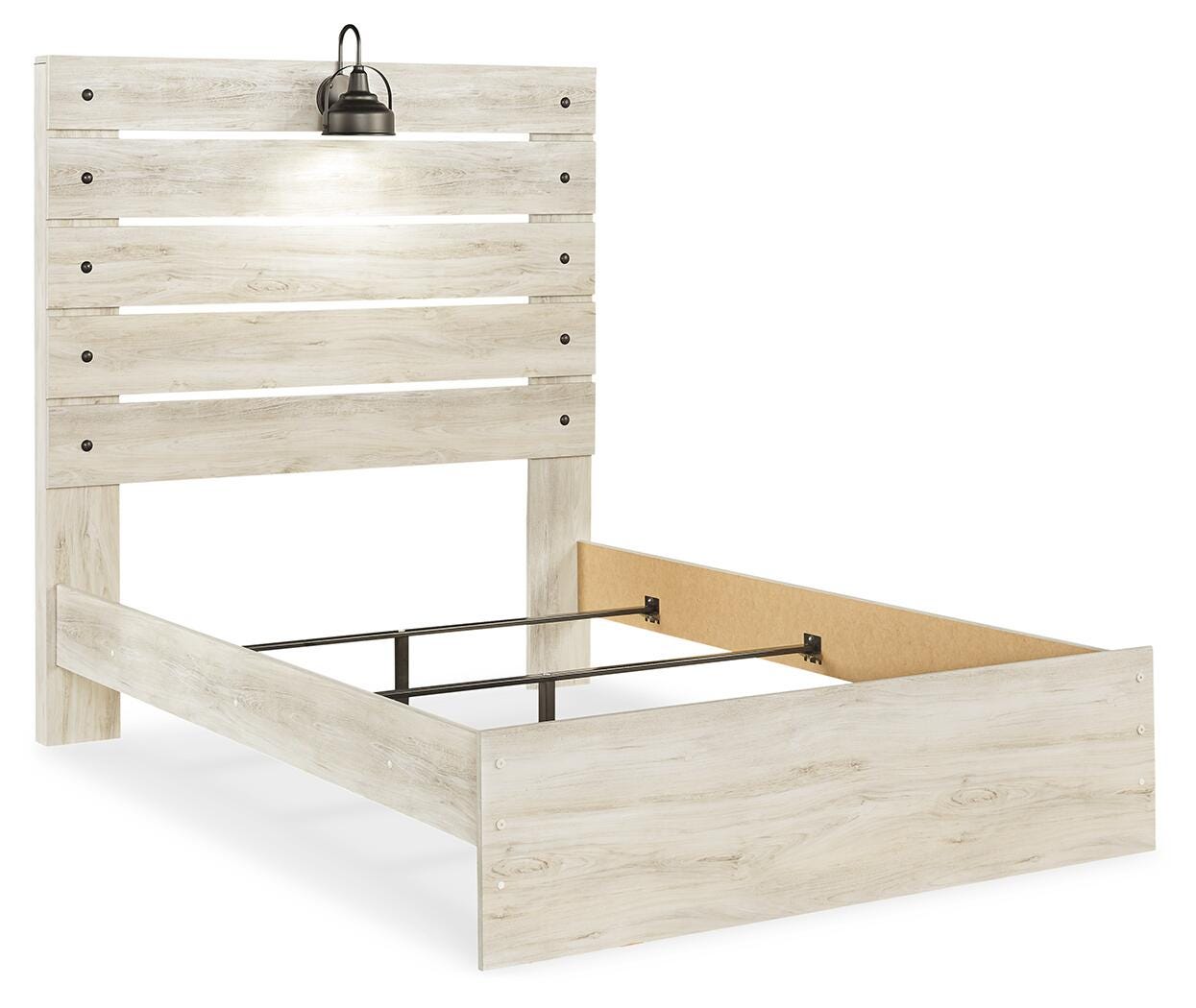 Cambeck Whitewash Full Panel Bed, Dresser, Mirror and 2 Nightstands (Online Special Price)