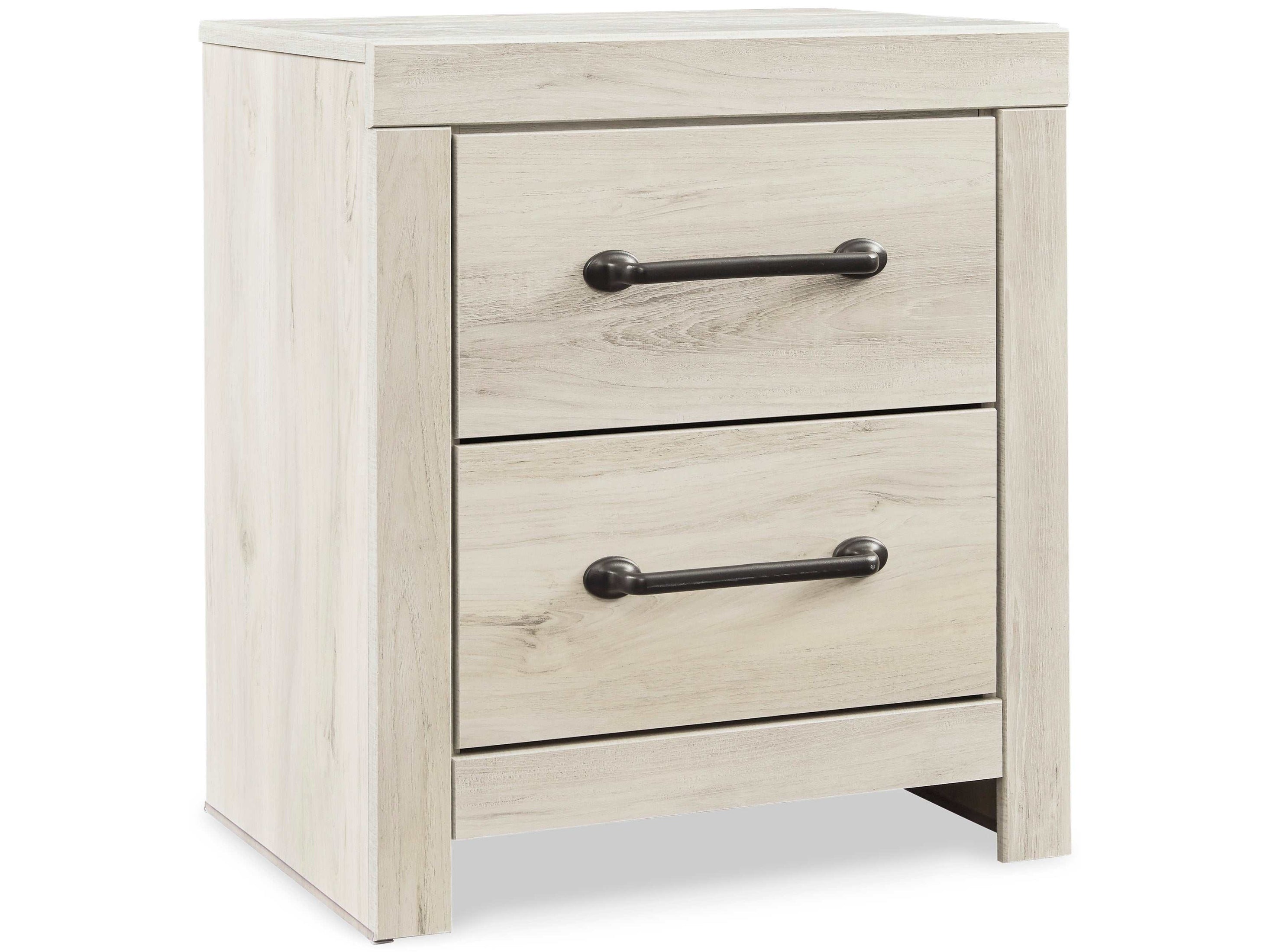 (Online Special Price) Cambeck Whitewash Full Panel Bedroom Set w/ 2 Storage Drawers - Ornate Home