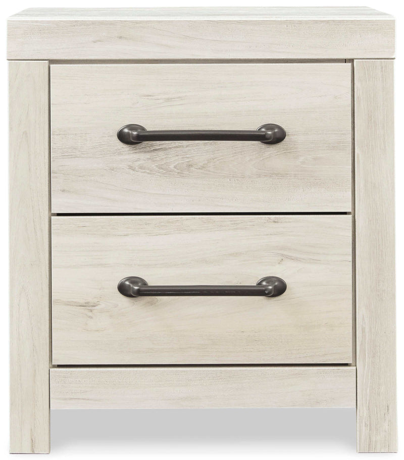 (Online Special Price) Cambeck Whitewash Queen Panel Bedroom Set w/ 2 Storage Drawers - Ornate Home