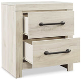 (Online Special Price) Cambeck Whitewash Queen Panel Bedroom Set w/ 2 Storage Drawers - Ornate Home