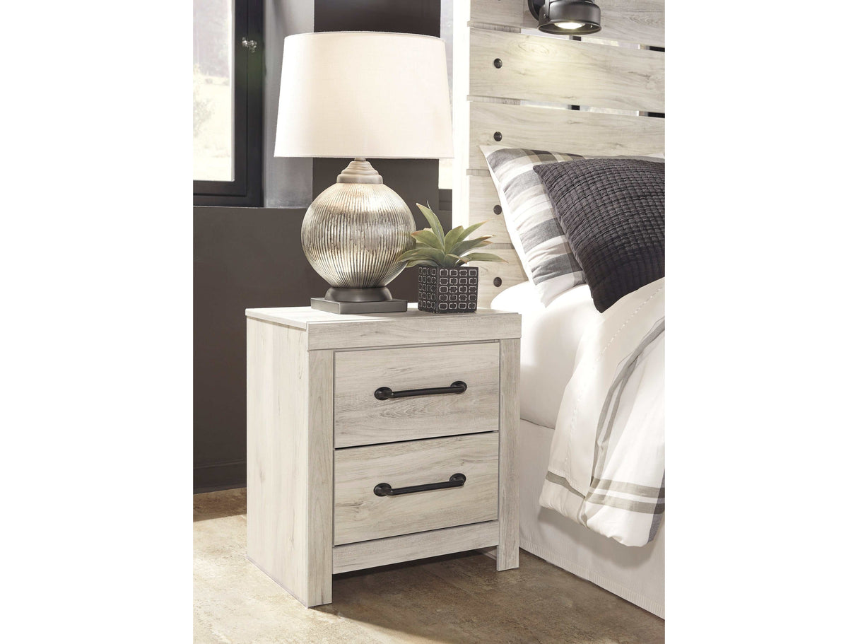 (Online Special Price) Cambeck Whitewash Full Panel Bedroom Set w/ 2 Storage Drawers - Ornate Home