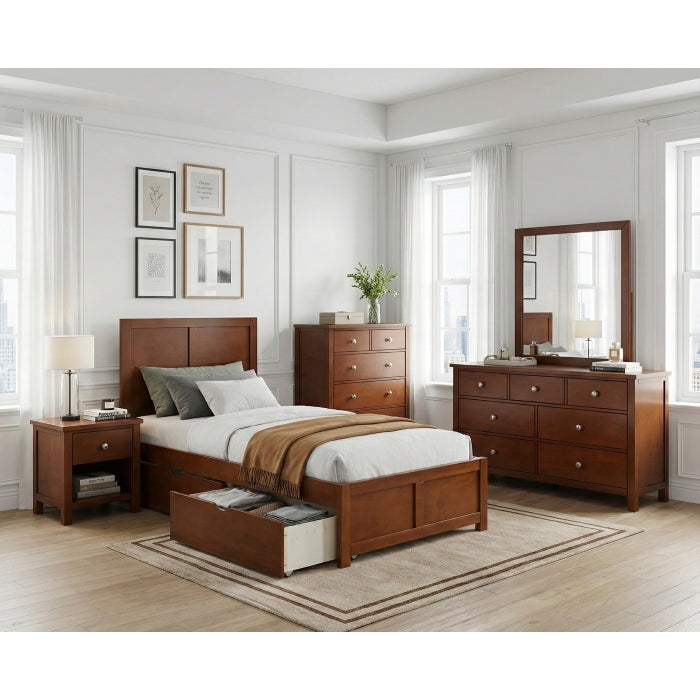 Rowe Brown 1-Drawer Nightstand