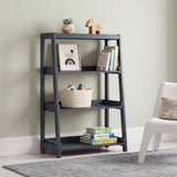 Sloane Blue 3 Fixed Shelves Bookcase