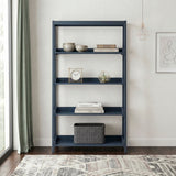 Sloane Blue 4 Fixed Shelves Bookcase