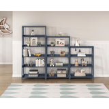Sloane Blue 4 Fixed Shelves Bookcase