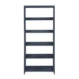 Sloane Blue 5 Fixed Shelves Bookcase