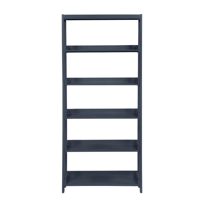 Sloane Blue 5 Fixed Shelves Bookcase