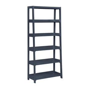 Sloane Blue 5 Fixed Shelves Bookcase