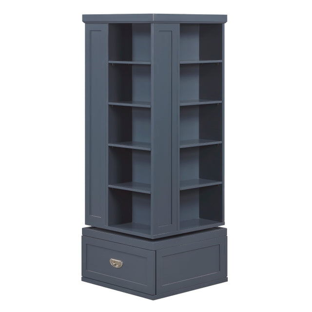 Sloane Blue Swivel Bookcase