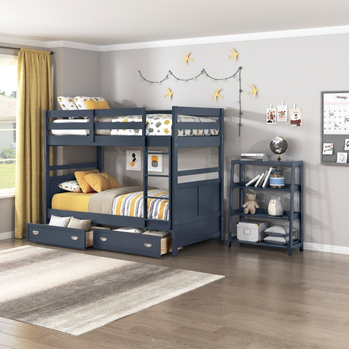 Sloane Blue Twin Bunk Bed