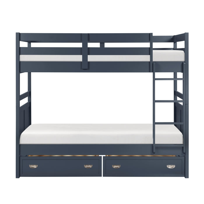 Sloane Blue Twin Bunk Bed