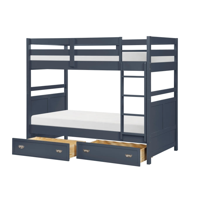 Sloane Blue Twin Bunk Bed