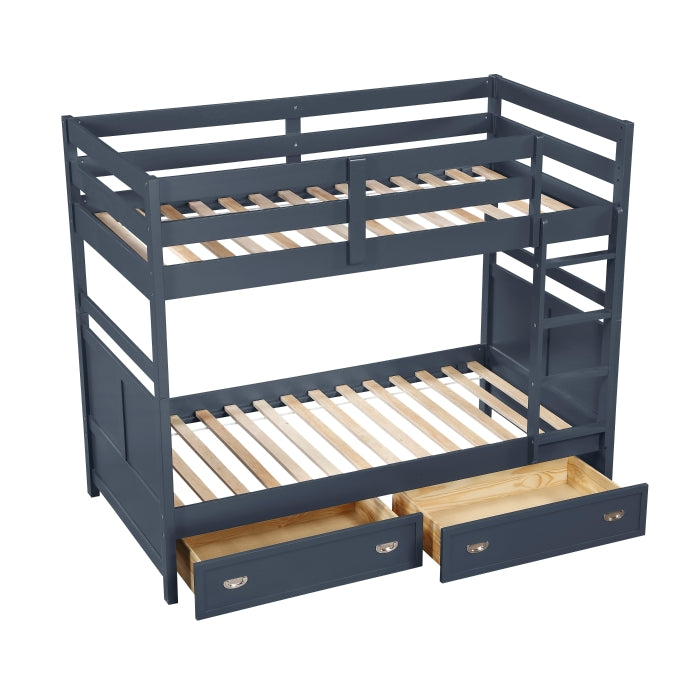 Sloane Blue Twin Bunk Bed