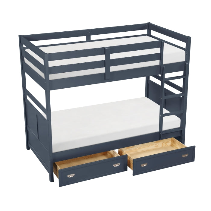 Sloane Blue Twin Bunk Bed