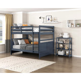Sloane Blue 3 Fixed Shelves Bookcase