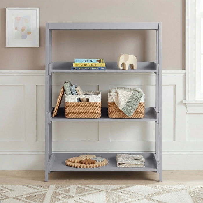 Sloane Gray 3 Fixed Shelves Bookcase