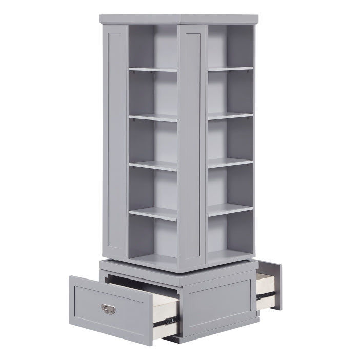 Sloane Gray Swivel Bookcase