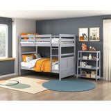 Sloane Gray 3 Fixed Shelves Bookcase