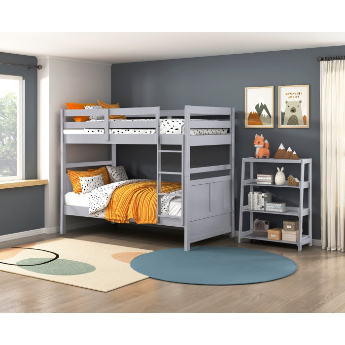 Sloane Gray 3 Fixed Shelves Bookcase