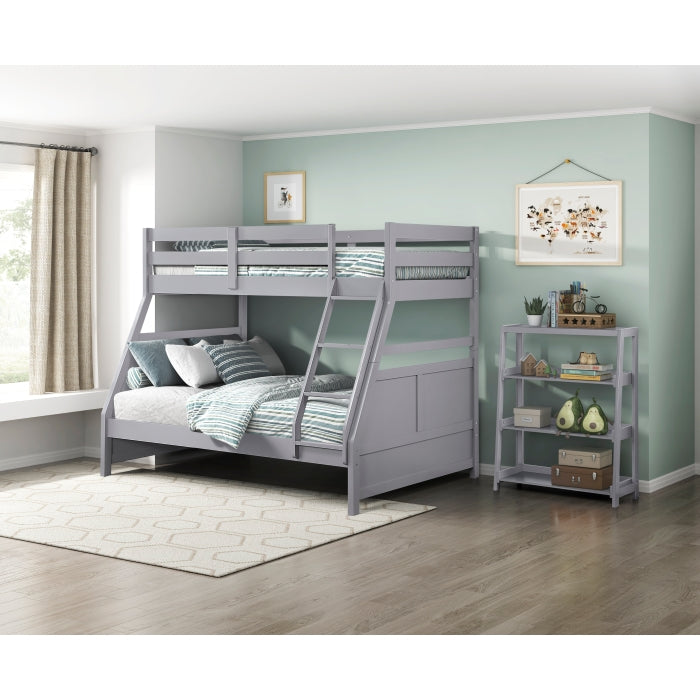 Sloane Gray 3 Fixed Shelves Bookcase