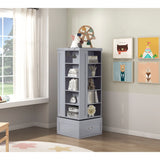Sloane Gray Swivel Bookcase