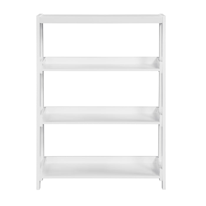 Sloane White 3 Fixed Shelves Bookcase