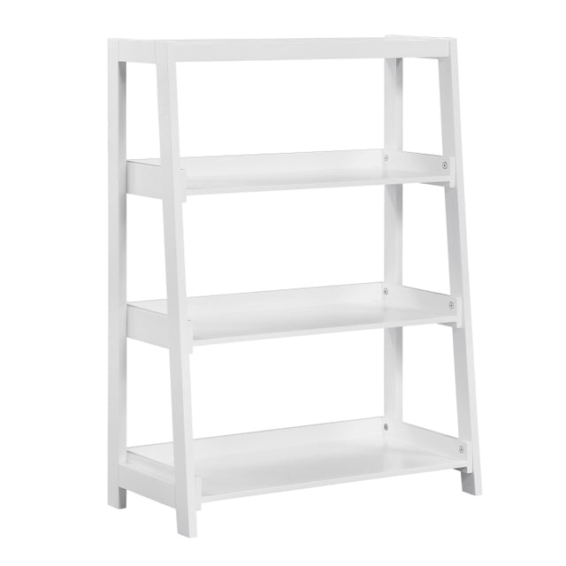 Sloane White 3 Fixed Shelves Bookcase