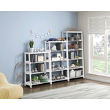 Sloane White 4 Fixed Shelves Bookcase