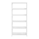Sloane White 5 Fixed Shelves Bookcase