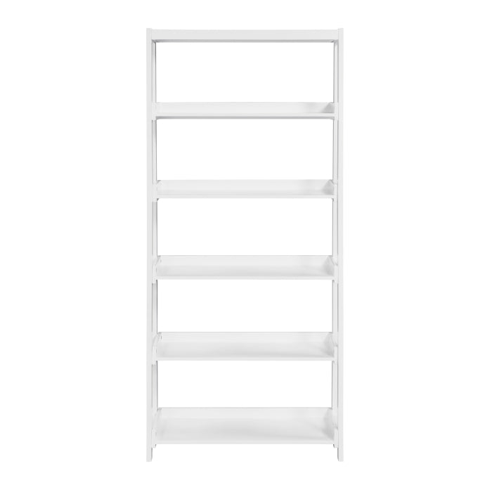 Sloane White 5 Fixed Shelves Bookcase